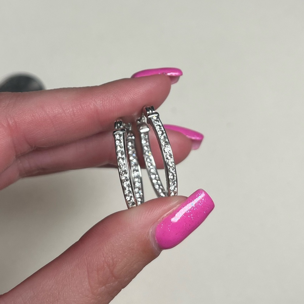 Elegant Silver Hoop Earrings
